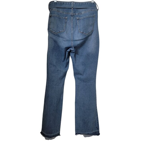 Sofia Vergara Sz. 12 Melisa Flare High Waist Self Belt Release Hem Stretch Jeans - Picture 4 of 15